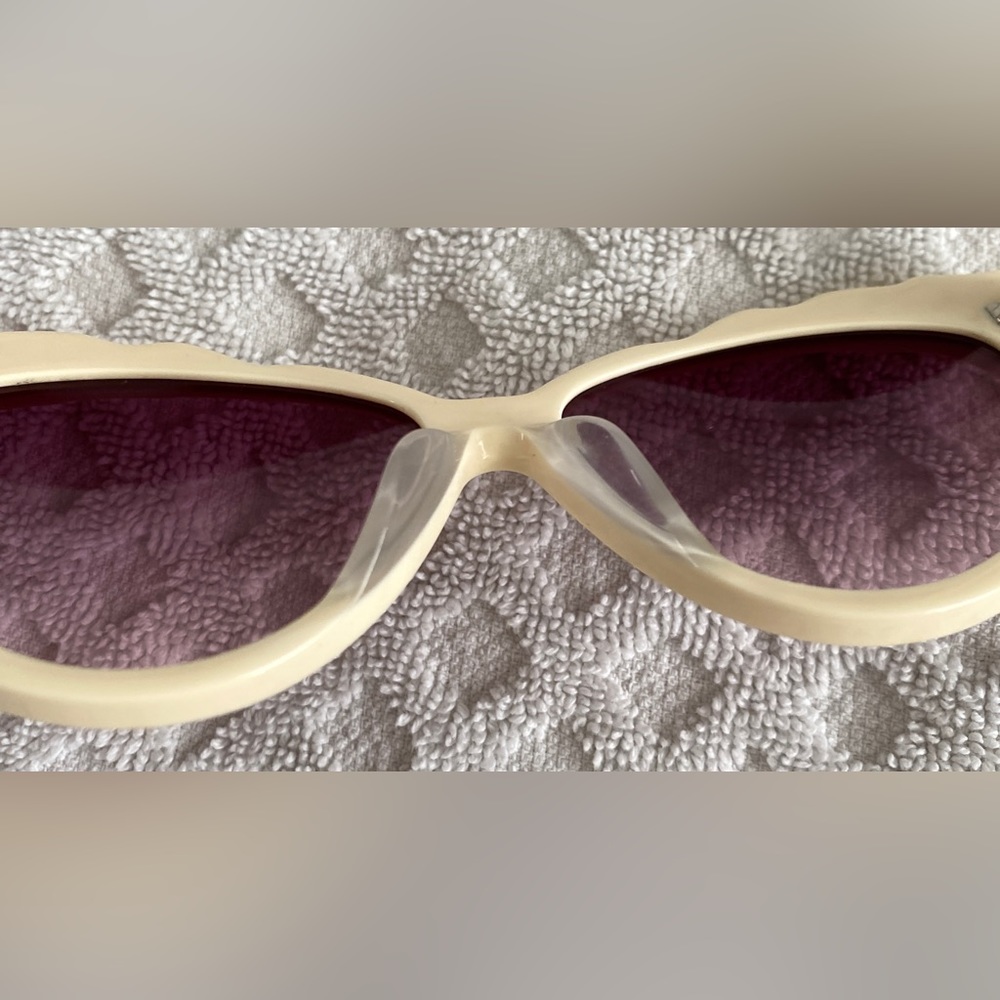 Preen by Thornton Bregazzi Phillipa Cat Eye Sunglasses Ivory Pink Lenses $380 - Picture 9 of 16